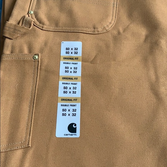 NWT Carhartt Firm Duck Double-Front Work Dungaree - Picture 3 of 5